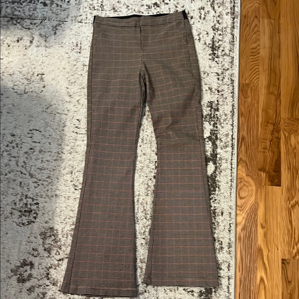 Brown Plaid Flare Pants from the Buckle